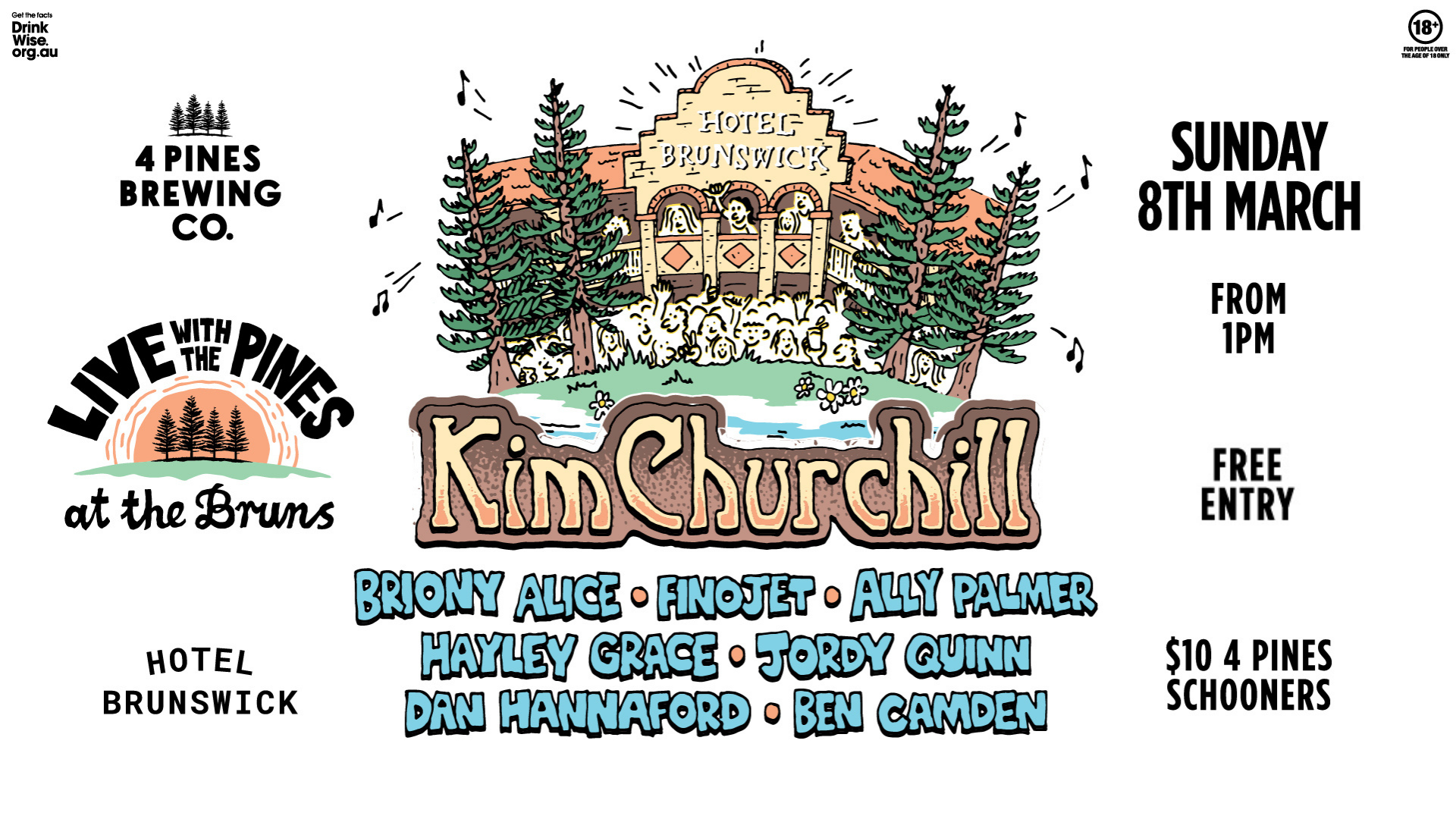 LIVE WITH THE PINES: Kim Churchill & more