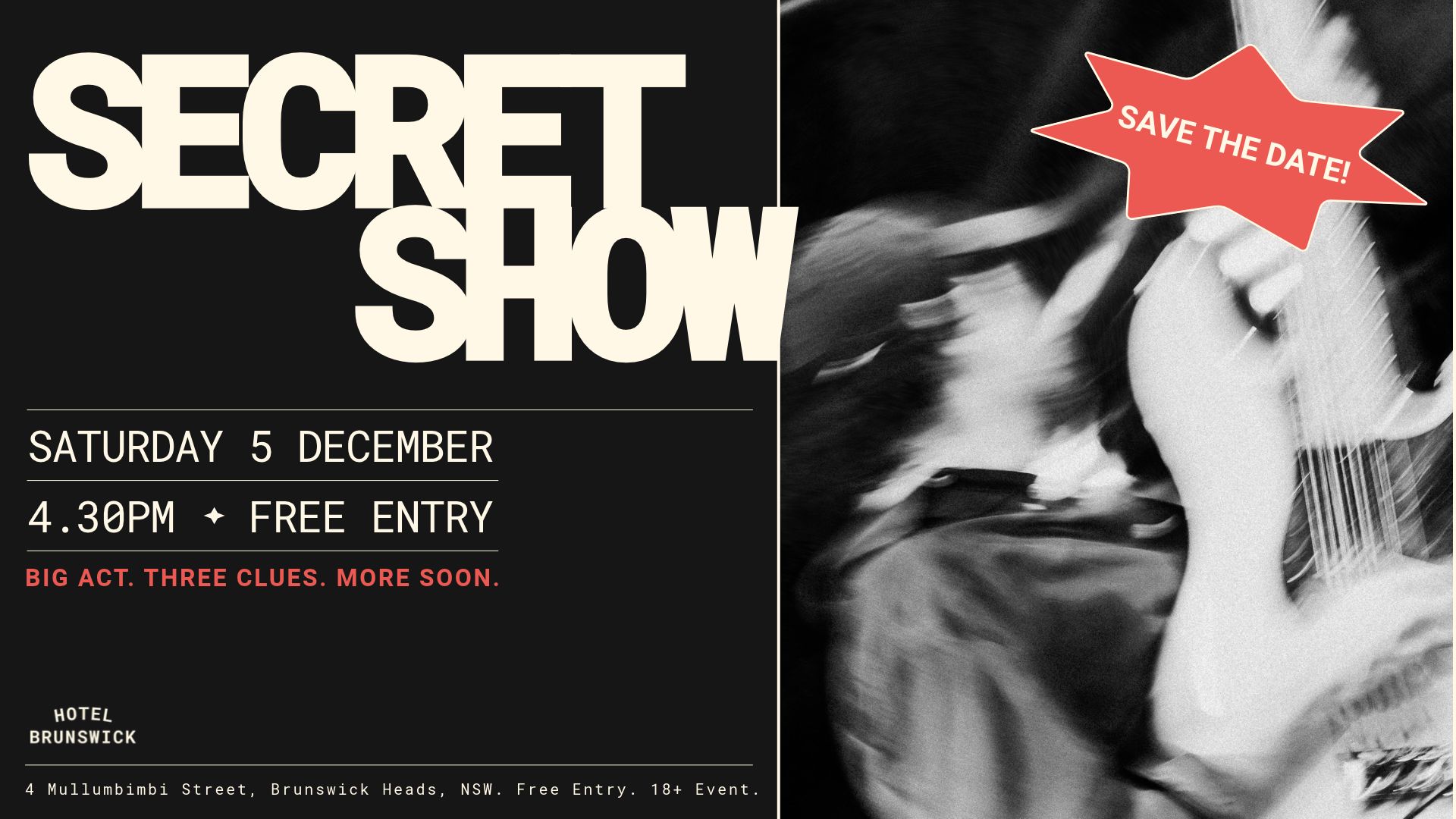 SECRET SHOW (Stay tuned…)